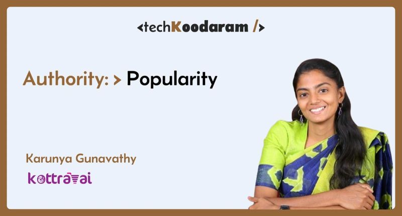 Karunya Gunavathy – Authority > Popularity